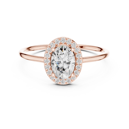 Oval Halo Diamond Engagement Ring