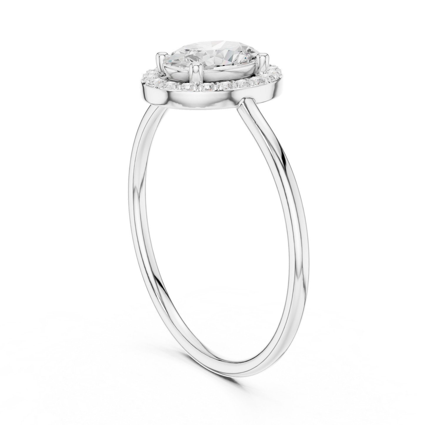 Oval Halo Diamond Engagement Ring