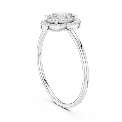 Oval Halo Diamond Engagement Ring