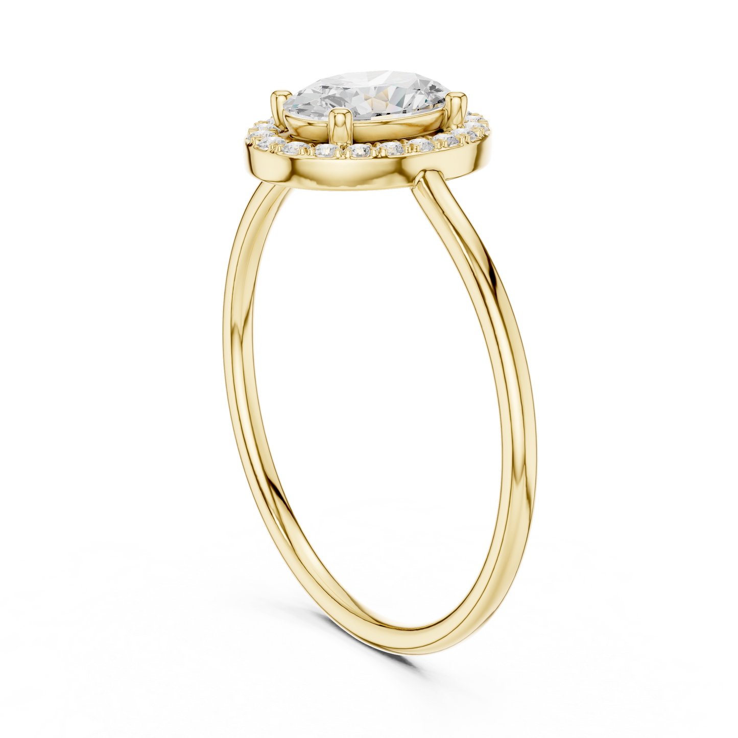 Oval Halo Diamond Engagement Ring