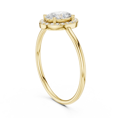 Oval Halo Diamond Engagement Ring