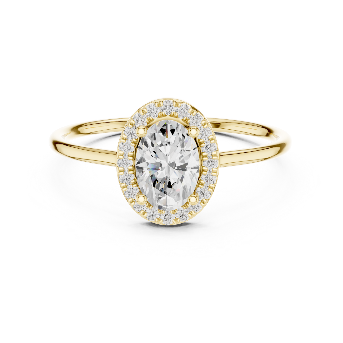 Oval Halo Diamond Engagement Ring