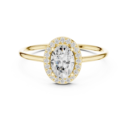 Oval Halo Diamond Engagement Ring