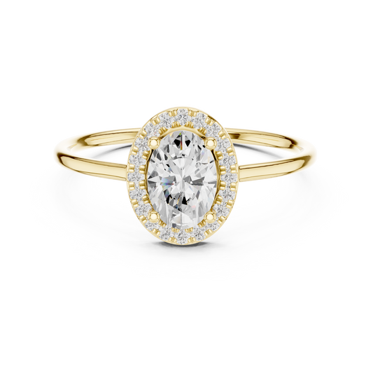 Oval Halo Diamond Engagement Ring