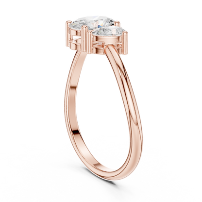 Oval and Pear-Shaped Two-Stone Diamond Ring