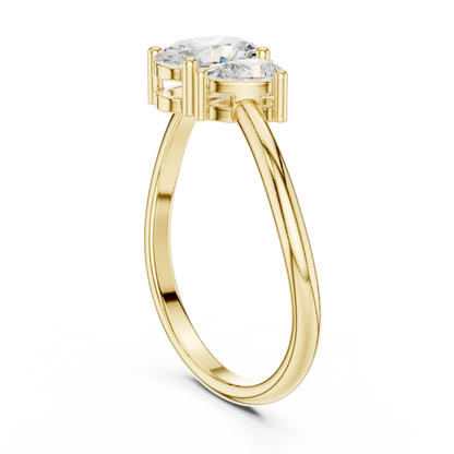 Oval and Pear-Shaped Two-Stone Diamond Ring
