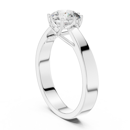Classic Cathedral Solitaire Diamond Engagement Ring