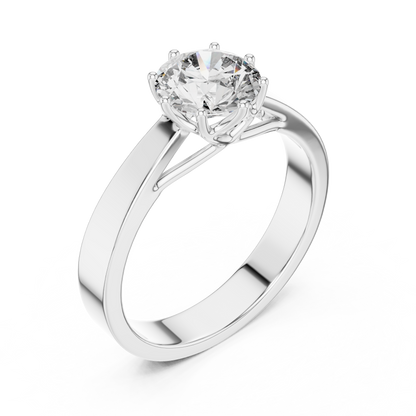 Classic Cathedral Solitaire Diamond Engagement Ring