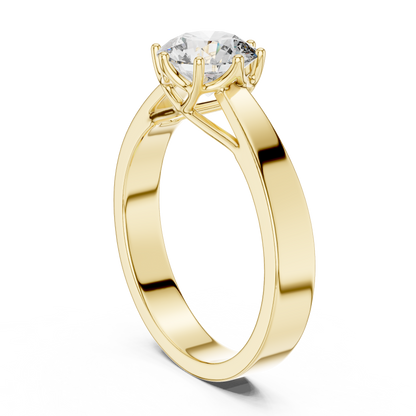 Classic Cathedral Solitaire Diamond Engagement Ring