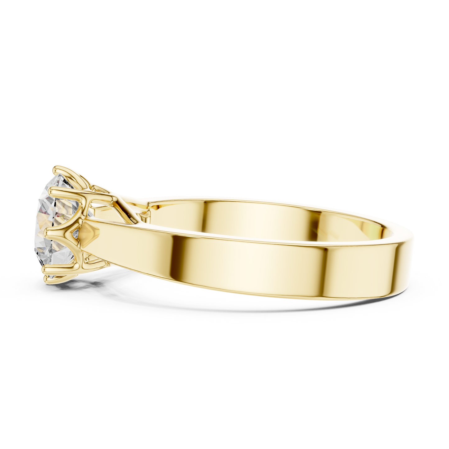 Classic Cathedral Solitaire Diamond Engagement Ring