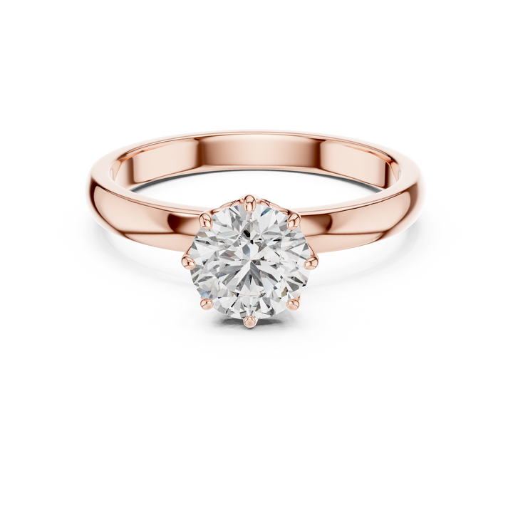 Modern Basket Solitaire Diamond Ring