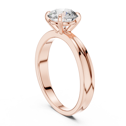 Classic Tapered Solitaire Diamond Engagement Ring