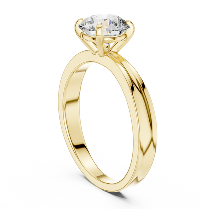 Classic Tapered Solitaire Diamond Engagement Ring