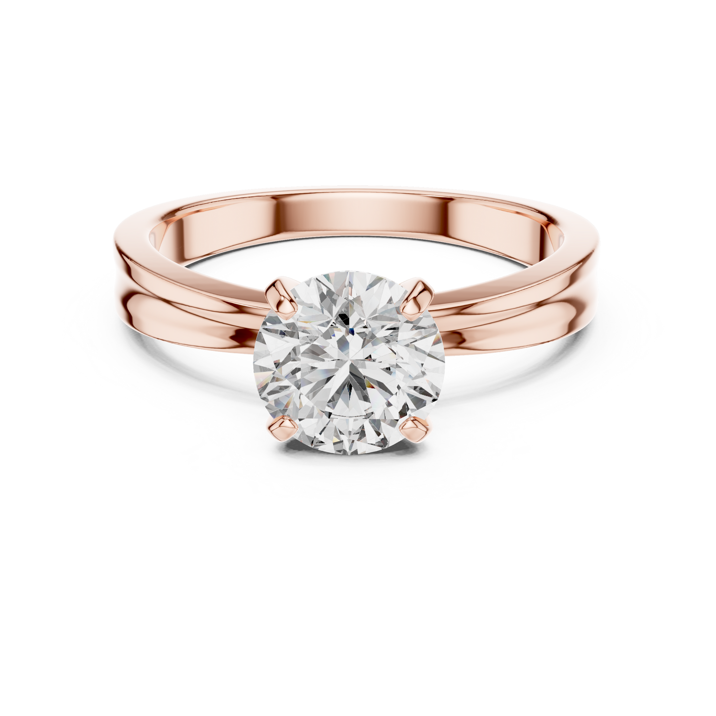 Classic Tapered Solitaire Diamond Engagement Ring