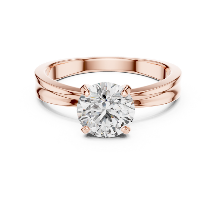 Classic Tapered Solitaire Diamond Engagement Ring