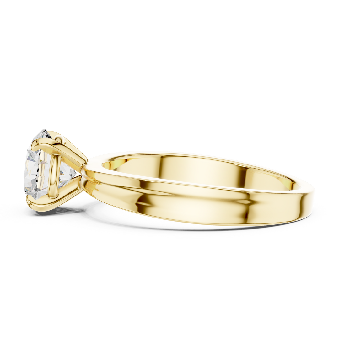 Classic Tapered Solitaire Diamond Engagement Ring