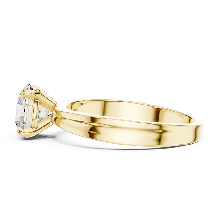 Classic Tapered Solitaire Diamond Engagement Ring