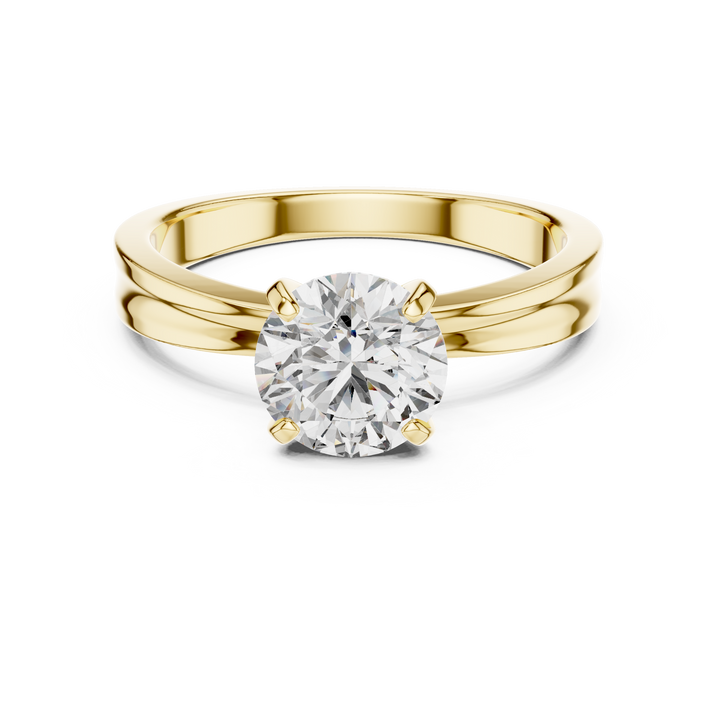 Classic Tapered Solitaire Diamond Engagement Ring