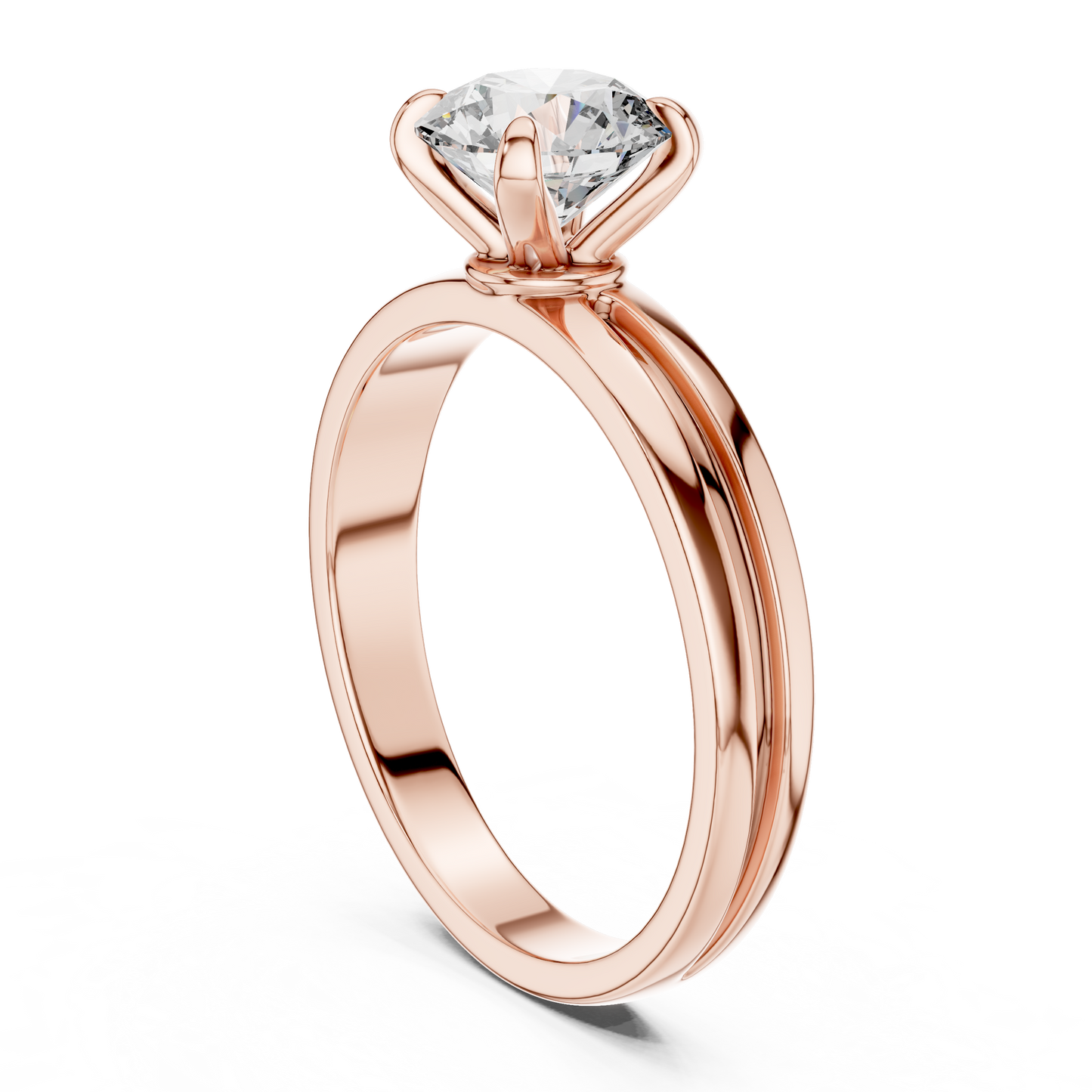 Split Shank Solitaire Engagement Ring