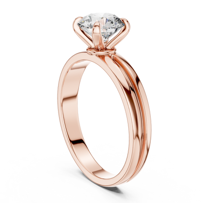 Split Shank Solitaire Engagement Ring