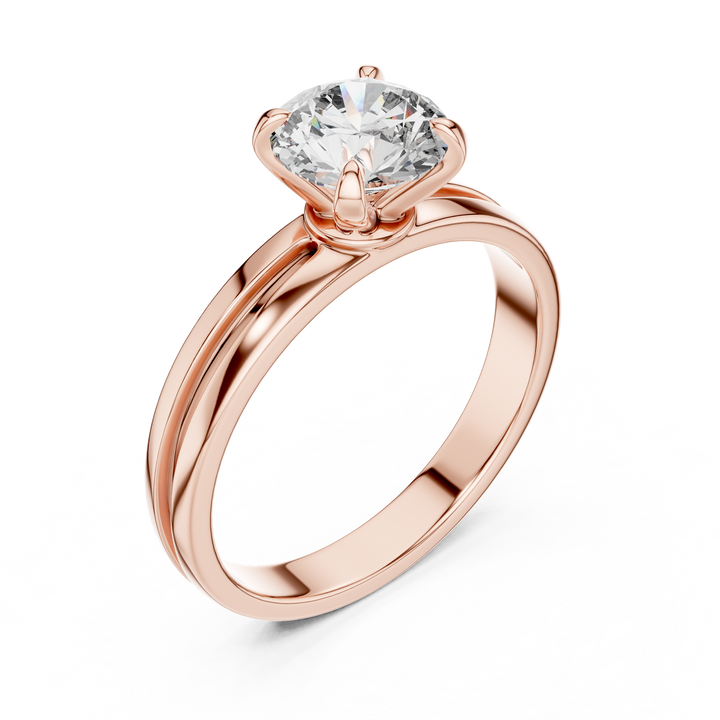 Split Shank Solitaire Engagement Ring