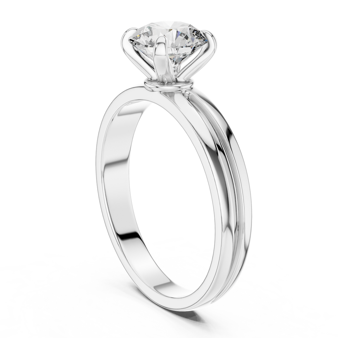 Split Shank Solitaire Engagement Ring