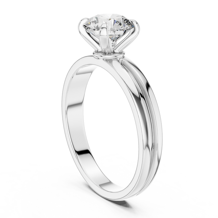 Split Shank Solitaire Engagement Ring