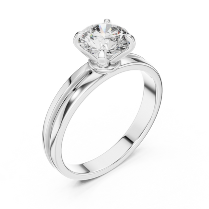 Split Shank Solitaire Engagement Ring