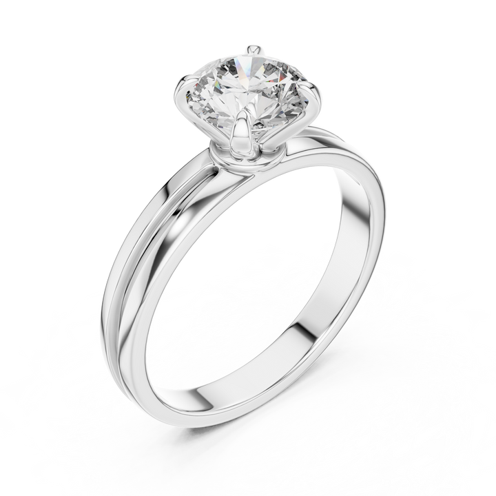 Split Shank Solitaire Engagement Ring