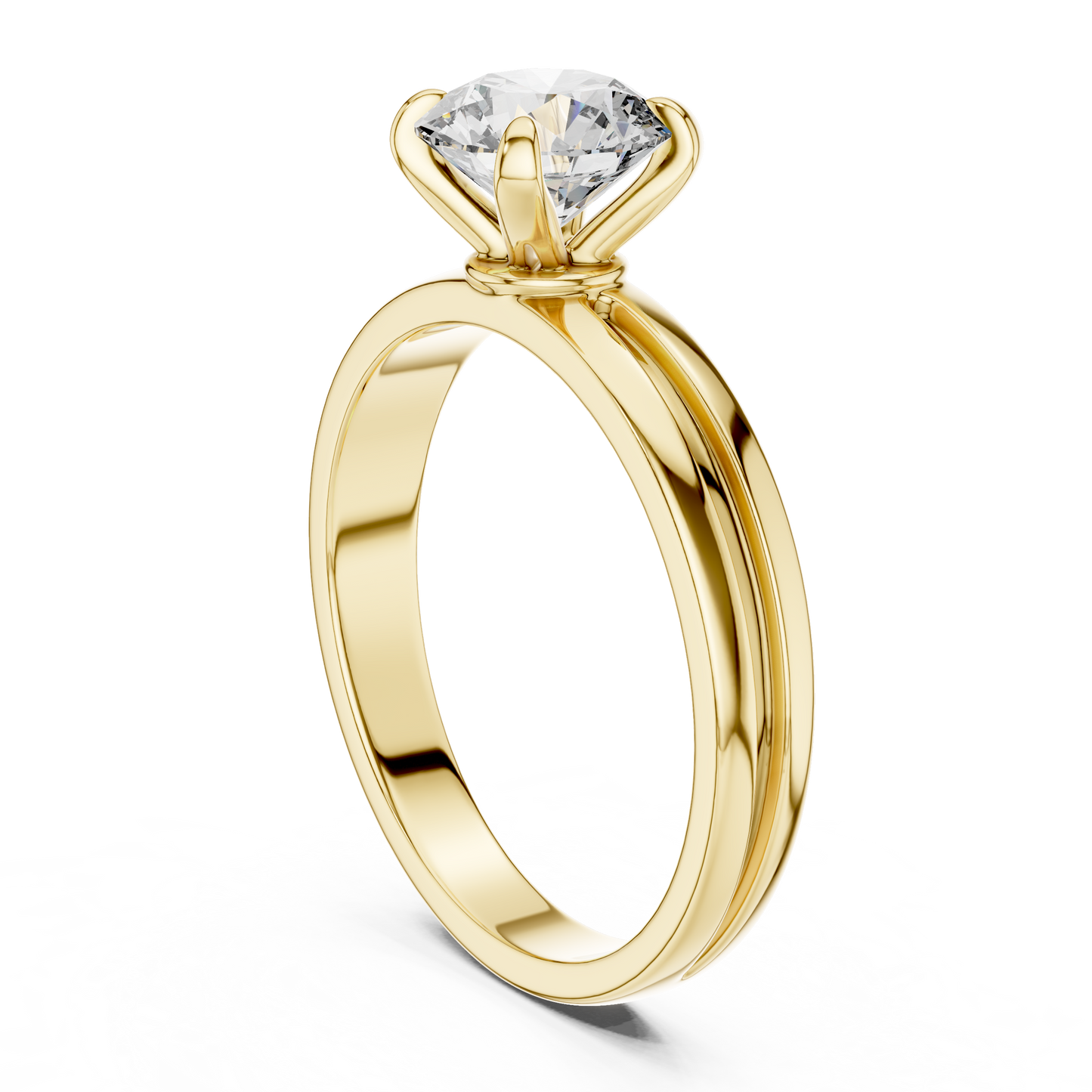 Split Shank Solitaire Engagement Ring