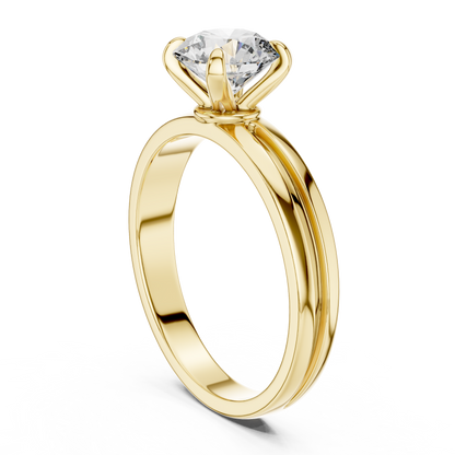 Split Shank Solitaire Engagement Ring