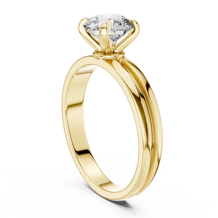 Split Shank Solitaire Engagement Ring
