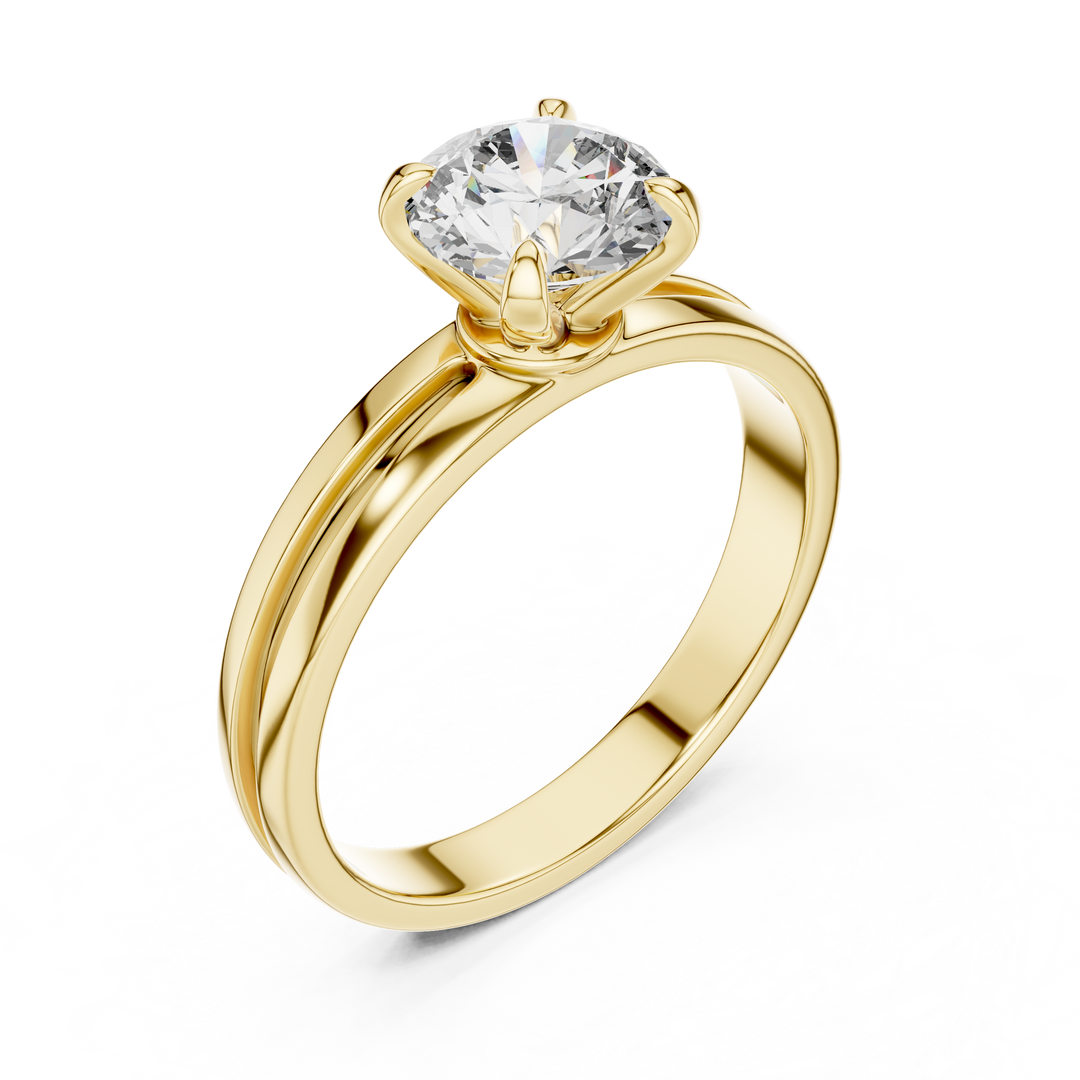 Split Shank Solitaire Engagement Ring
