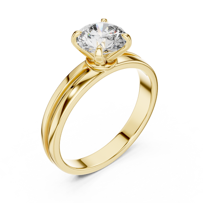 Split Shank Solitaire Engagement Ring
