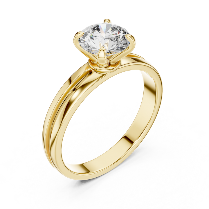 Split Shank Solitaire Engagement Ring