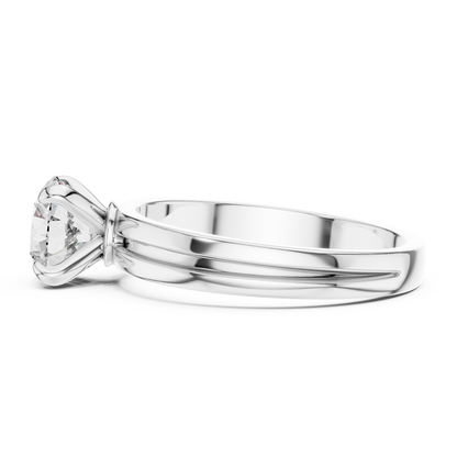 Split Shank Solitaire Engagement Ring