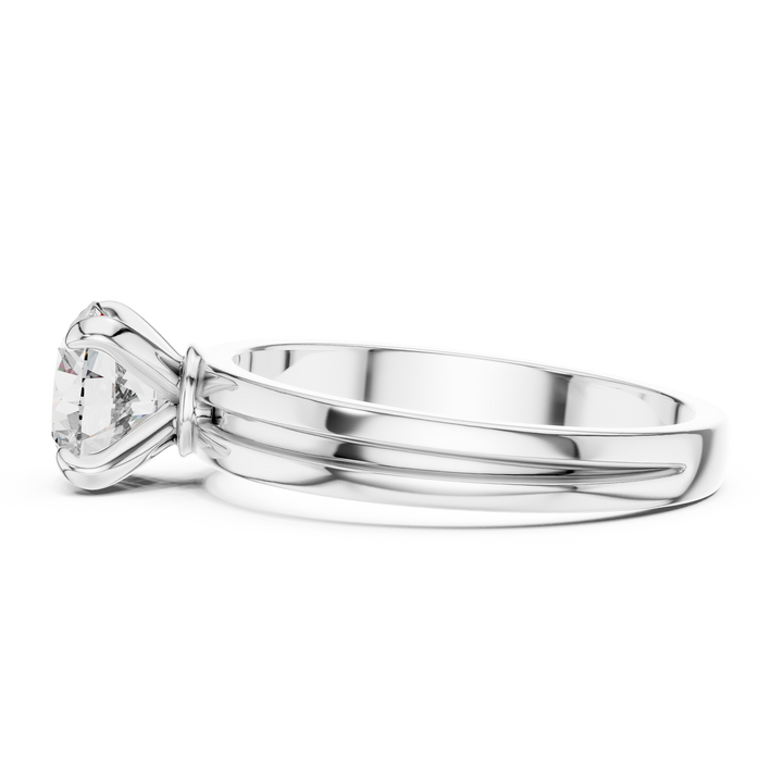 Split Shank Solitaire Engagement Ring