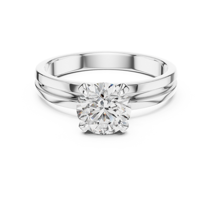 Split Shank Solitaire Engagement Ring