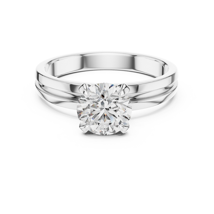 Split Shank Solitaire Engagement Ring
