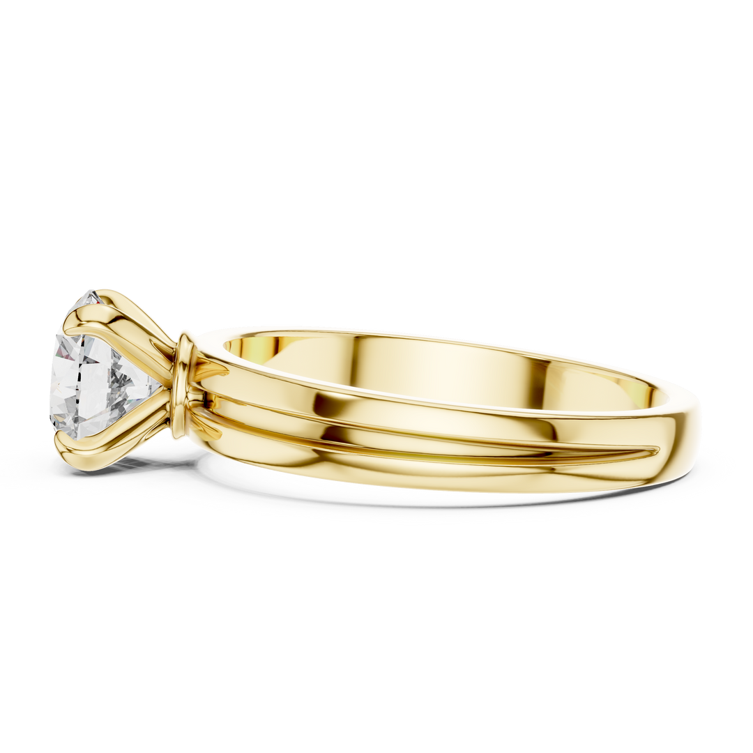 Split Shank Solitaire Engagement Ring