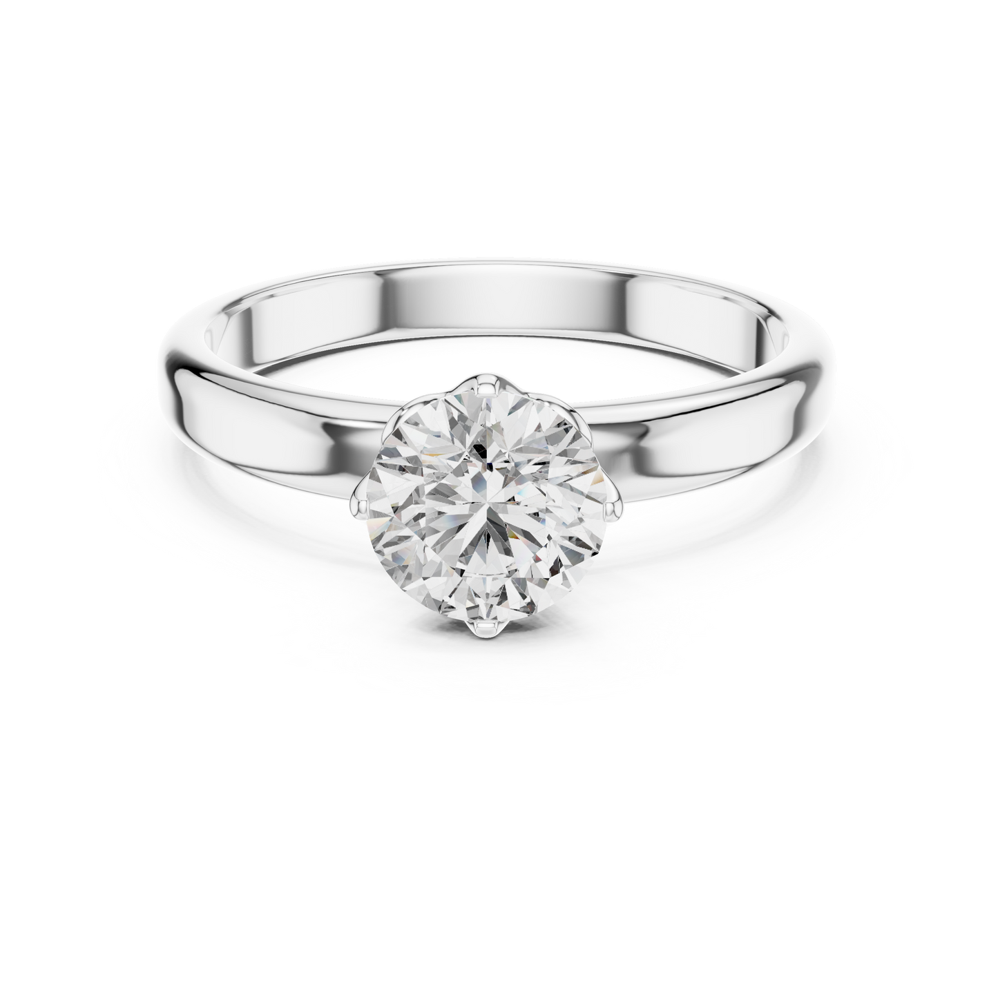 Classic Comfort-Fit Solitaire Ring