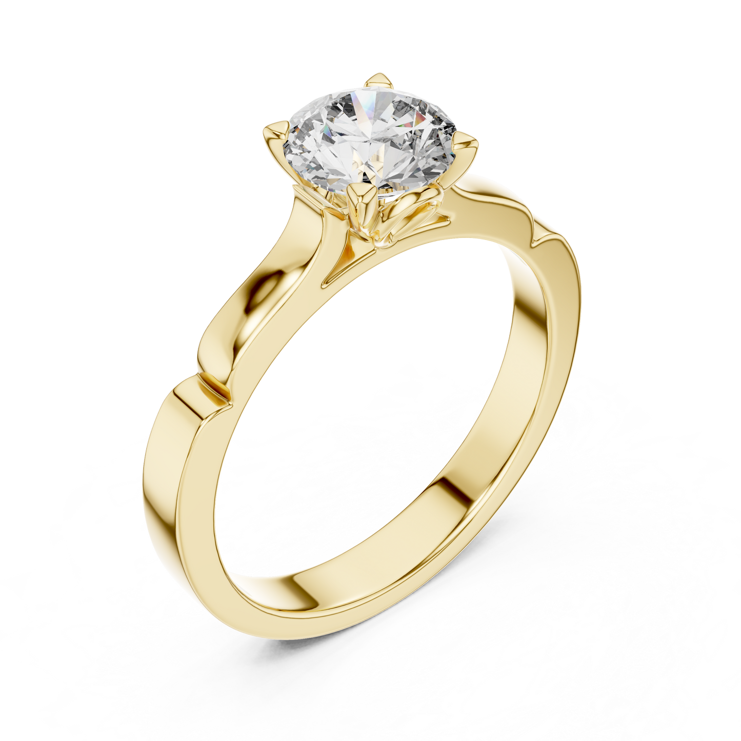 Elegant Six-Prong Solitaire Engagement Ring
