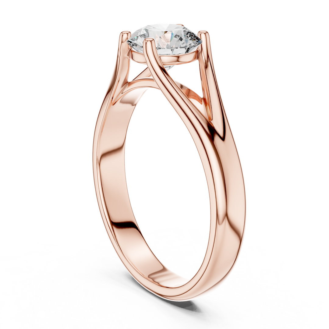 Minimalist Cathedral Diamond Ring