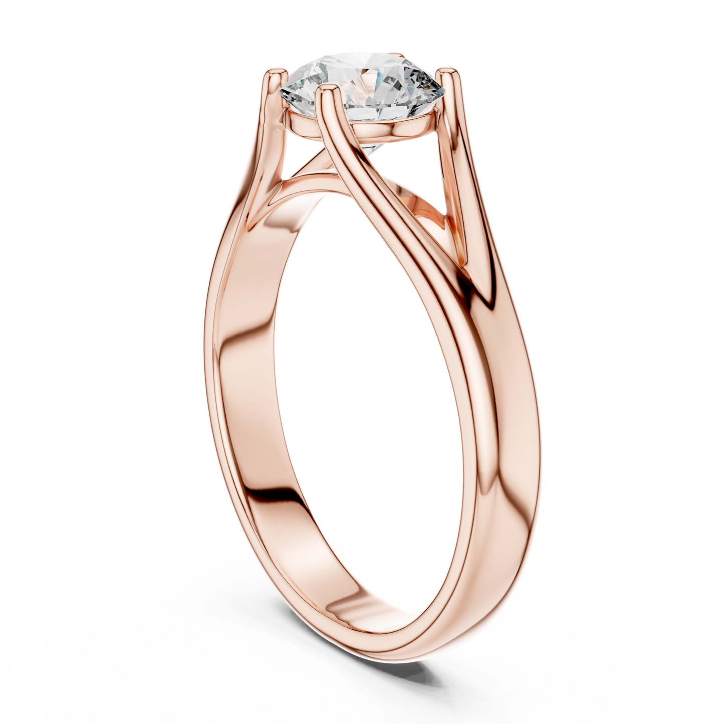 Minimalist Cathedral Diamond Ring