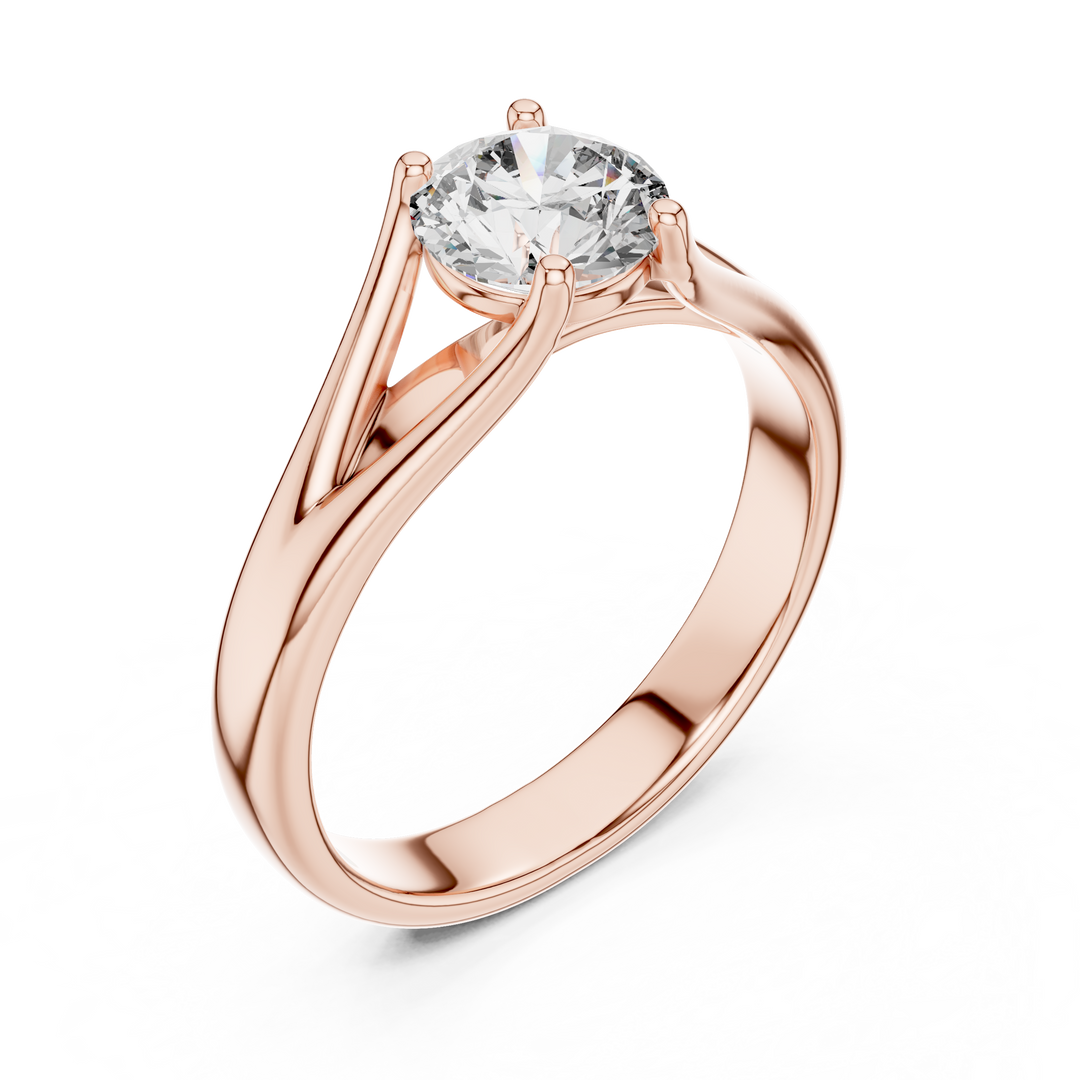 Minimalist Cathedral Diamond Ring