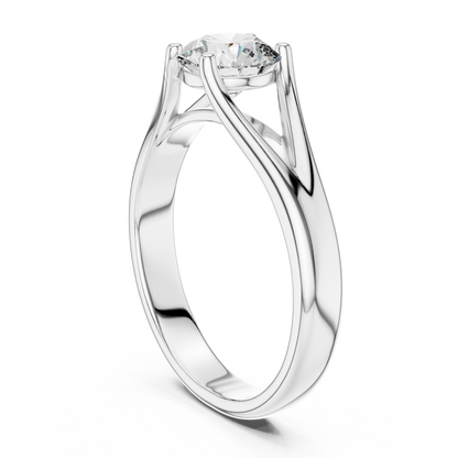 Minimalist Cathedral Diamond Ring