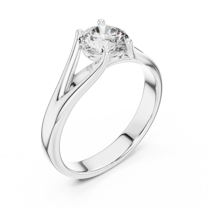 Minimalist Cathedral Diamond Ring
