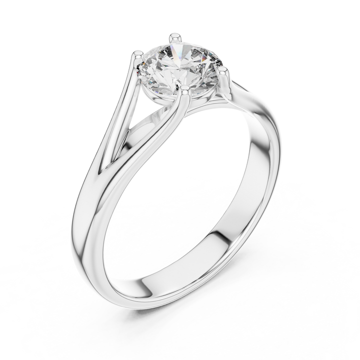 Minimalist Cathedral Diamond Ring