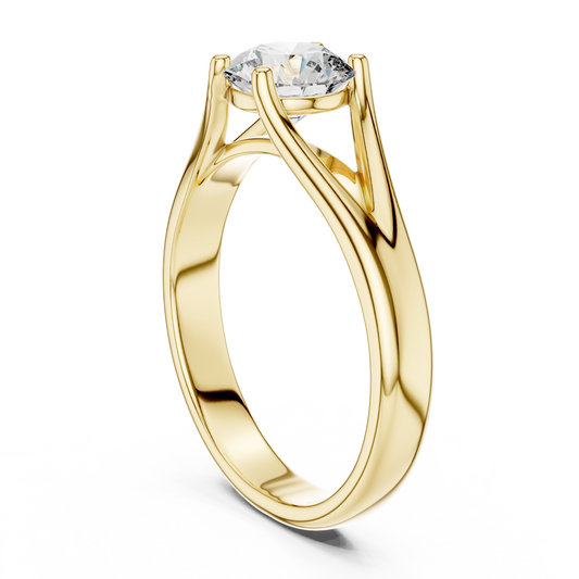 Minimalist Cathedral Diamond Ring