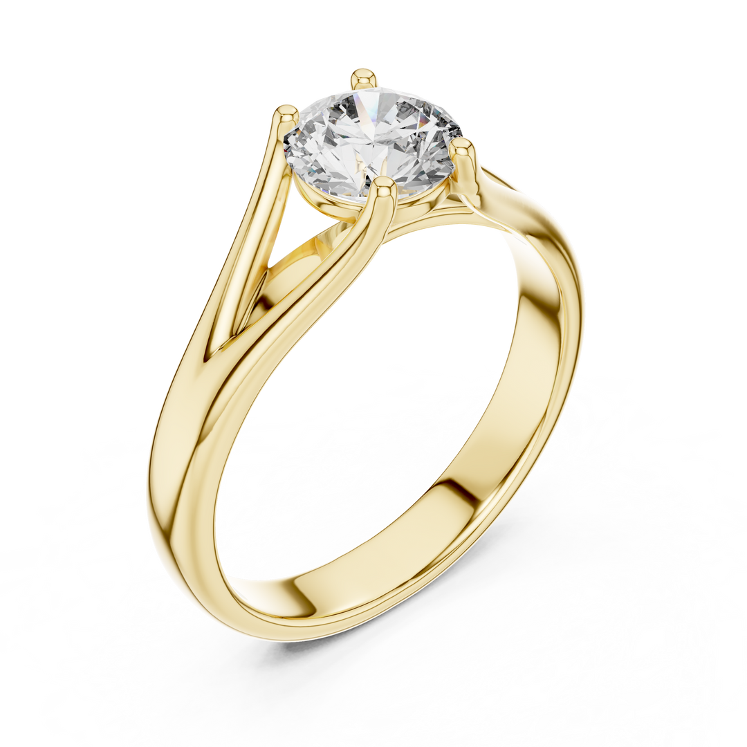 Minimalist Cathedral Diamond Ring